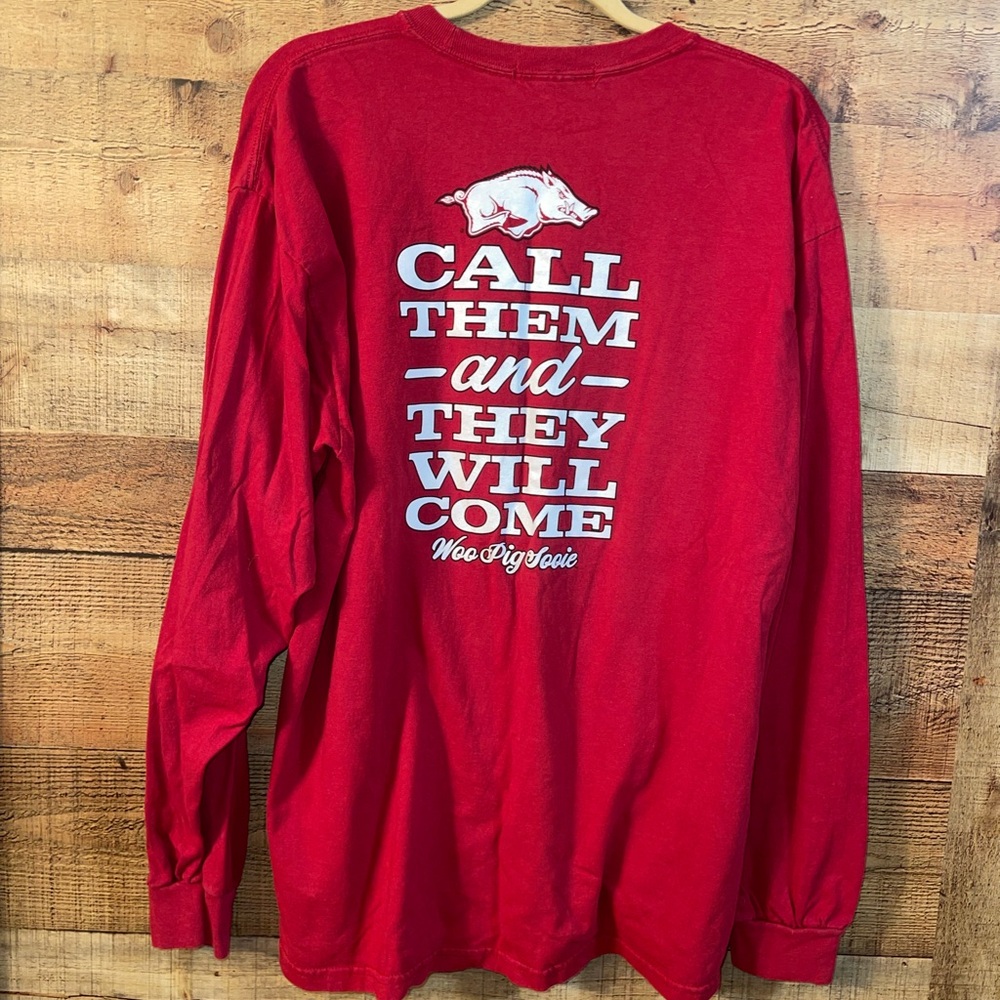 Houndstooth Arkansas Razorback Call Those Hogs Long Sleeve T-shirt